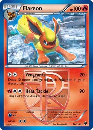 Flareon (Team Plasma) 012  - Reverse Holofoil Plasma Freeze - Uncommon