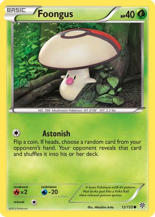 Foongus  - Reverse Holofoil Plasma Storm - Common