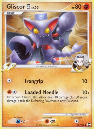 Gliscor E4  - Reverse Holofoil Rising Rivals - Common