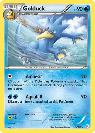 Golduck (35) 035  - Reverse Holofoil Boundaries Crossed - Rare