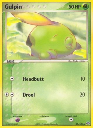 Gulpin  - Reverse Holofoil Emerald - Common