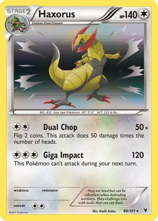 Haxorus  - Reverse Holofoil Noble Victories - Holo Rare