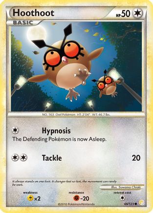 Hoothoot 066  HeartGold SoulSilver - Common