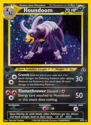 Houndoom (4)  - 1st Edition Holofoil Neo Discovery - Holo Rare