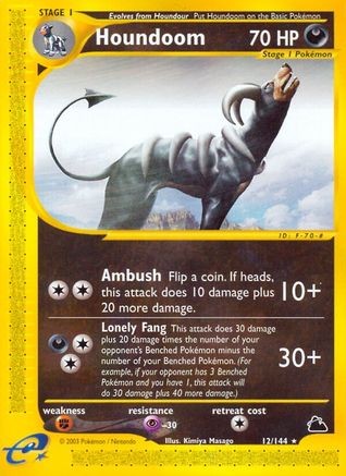 Houndoom (12)  - Reverse Holofoil Skyridge - Rare