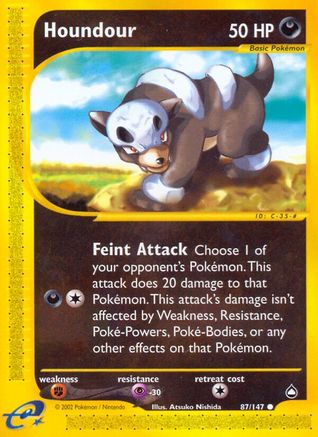 Houndour (87) 087  - Reverse Holofoil Aquapolis - Common