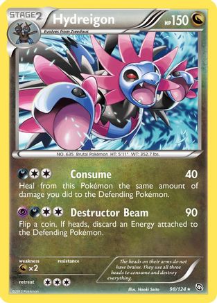 Hydreigon (98)  - Reverse Holofoil Dragons Exalted - Rare