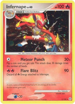 Infernape 005  - Holofoil Diamond and Pearl - Holo Rare