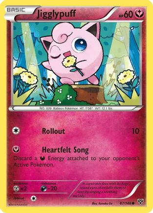 Jigglypuff (87) 087  - Reverse Holofoil XY Base Set - Common