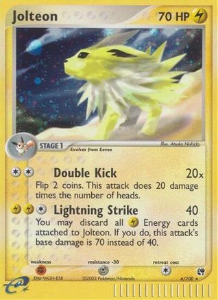 Jolteon  - Reverse Holofoil Sandstorm - Holo Rare