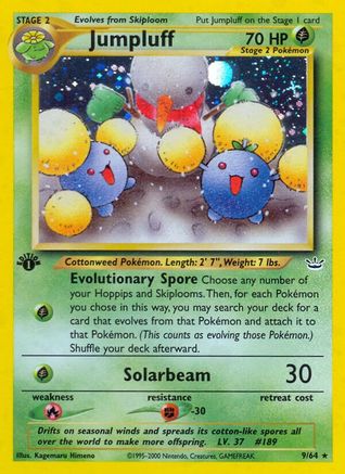 Jumpluff  - 1st Edition Holofoil Neo Revelation - Holo Rare