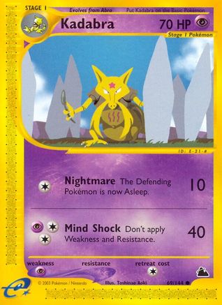 Kadabra  - Reverse Holofoil Skyridge - Common