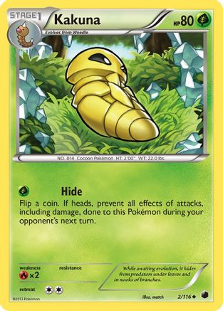 Kakuna/116  - Reverse Holofoil Plasma Freeze - Uncommon