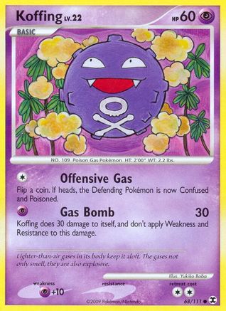 Koffing 068  - Reverse Holofoil Rising Rivals - Common
