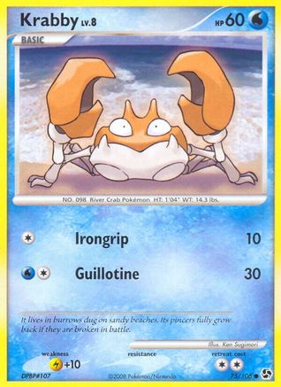 Krabby  - Reverse Holofoil Great Encounters - Common