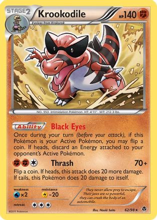 Krookodile  - Reverse Holofoil Emerging Powers - Rare