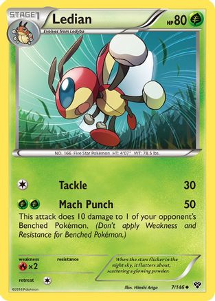 Ledian  - Reverse Holofoil XY Base Set - Uncommon