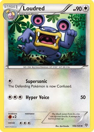 Loudred  - Reverse Holofoil Plasma Storm - Uncommon