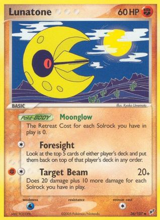Lunatone  - Reverse Holofoil Deoxys - Uncommon