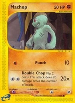 Machop 117  - Reverse Holofoil Expedition - Common