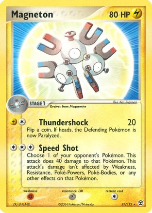 Magneton 027  - Reverse Holofoil FireRed & LeafGreen - Rare