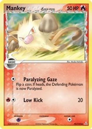 Mankey (Delta Species) 070  - Reverse Holofoil Holon Phantoms - Common