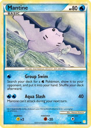 Mantine 045  HeartGold SoulSilver - Uncommon