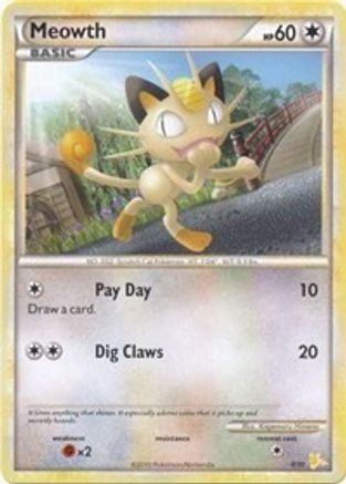 Meowth (#12)  HGSS Trainer Kit Gyarados & Raichu - Common
