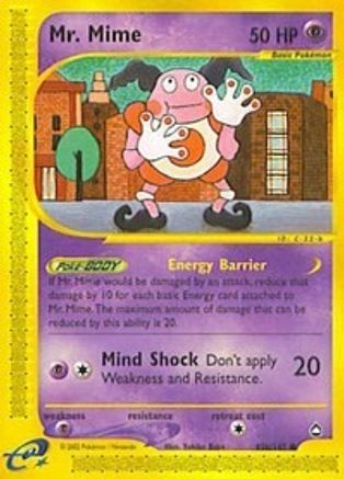 Mr. Mime (95b) 95b  - Reverse Holofoil Aquapolis - Common