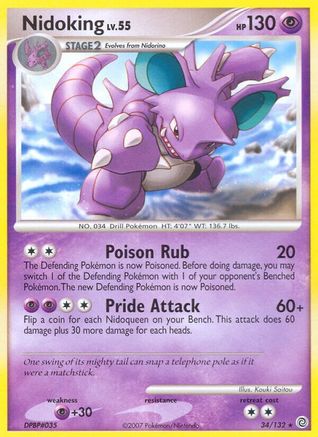 Nidoking  - Reverse Holofoil Secret Wonders - Rare