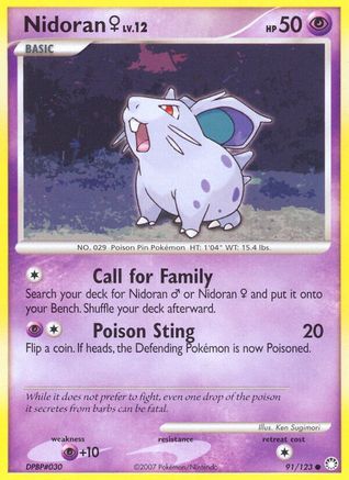 Nidoran F 091  - Reverse Holofoil Mysterious Treasures - Common