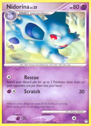 Nidorina 056/123  - Reverse Holofoil Mysterious Treasures - Uncommon