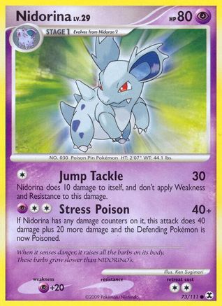 Nidorina  - Reverse Holofoil Rising Rivals - Common