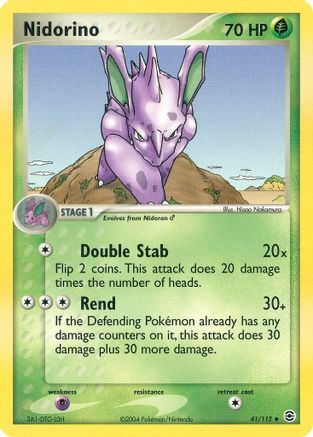 Nidorino  - Reverse Holofoil FireRed & LeafGreen - Uncommon