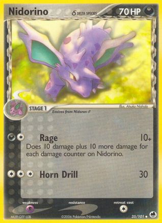 Nidorino (Delta Species)/101  - Reverse Holofoil Dragon Frontiers - Uncommon
