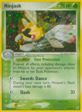 Ninjask  - Reverse Holofoil Deoxys - Holo Rare
