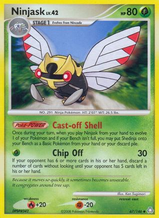 Ninjask  - Reverse Holofoil Legends Awakened - Uncommon