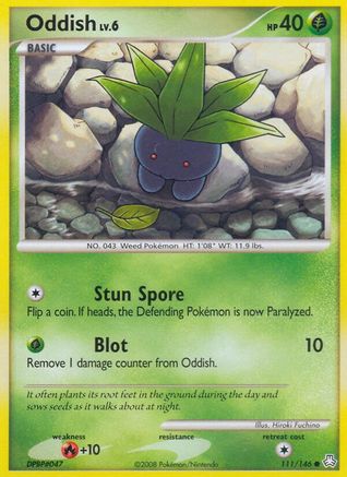 Oddish (111)  - Reverse Holofoil Legends Awakened - Common