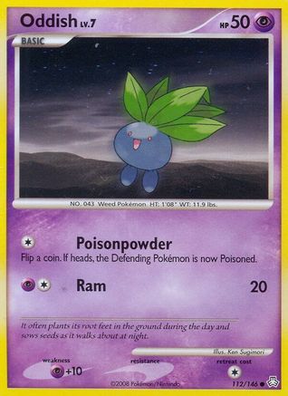 Oddish (112)  - Reverse Holofoil Legends Awakened - Common