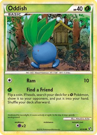 Oddish 060  - Reverse Holofoil Undaunted - Common