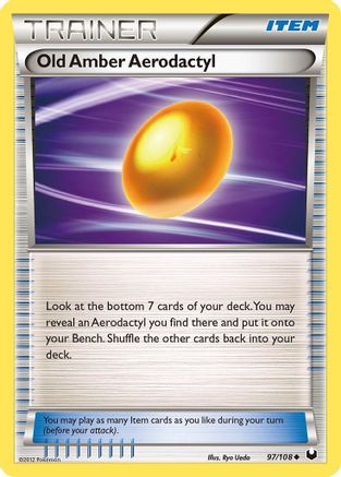 Old Amber Aerodactyl 097  - Reverse Holofoil Dark Explorers - Uncommon