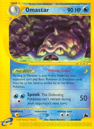 Omastar  - Reverse Holofoil Skyridge - Rare
