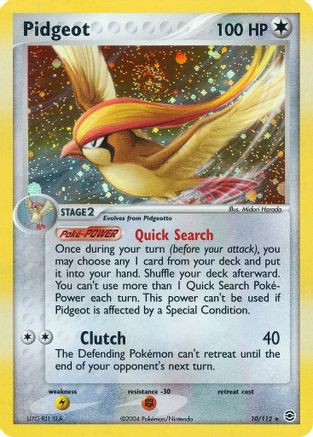 Pidgeot 010  - Reverse Holofoil FireRed & LeafGreen - Holo Rare