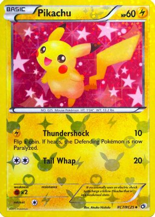Pikachu RC7  - Holofoil Legendary Treasures Radiant Collection - Uncommon