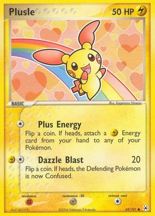 Plusle 069  - Reverse Holofoil Hidden Legends - Common