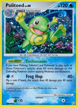 Politoed  - Reverse Holofoil Legends Awakened - Holo Rare