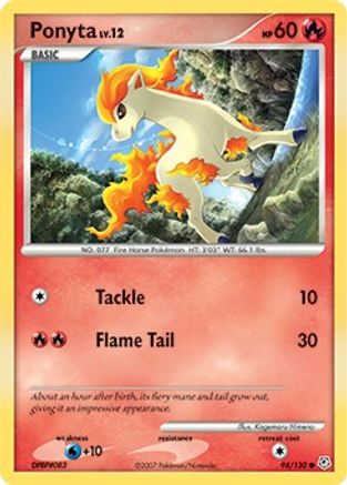 Ponyta 094  - Reverse Holofoil Diamond and Pearl - Common