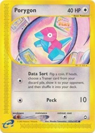 Porygon (103b)  - Reverse Holofoil Aquapolis - Common