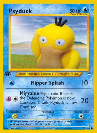 Psyduck 079  - 1st Edition Neo Destiny - Common
