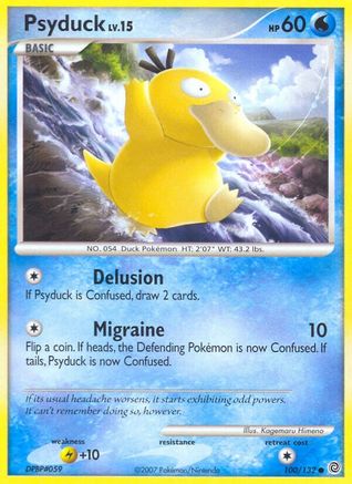 Psyduck 100  - Reverse Holofoil Secret Wonders - Common